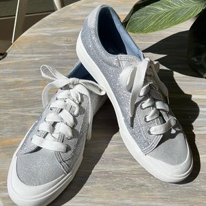 Kate Spade X Keds Silver Glitter Sneakers